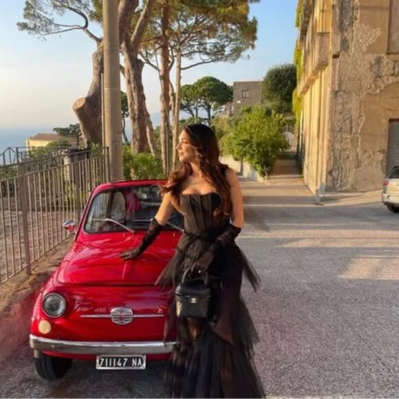 New* BCBGMAXAZRIA Corset Tulle Maxi Gown Dress Black Color Size 10 $498.00 - Picture 8 of 11